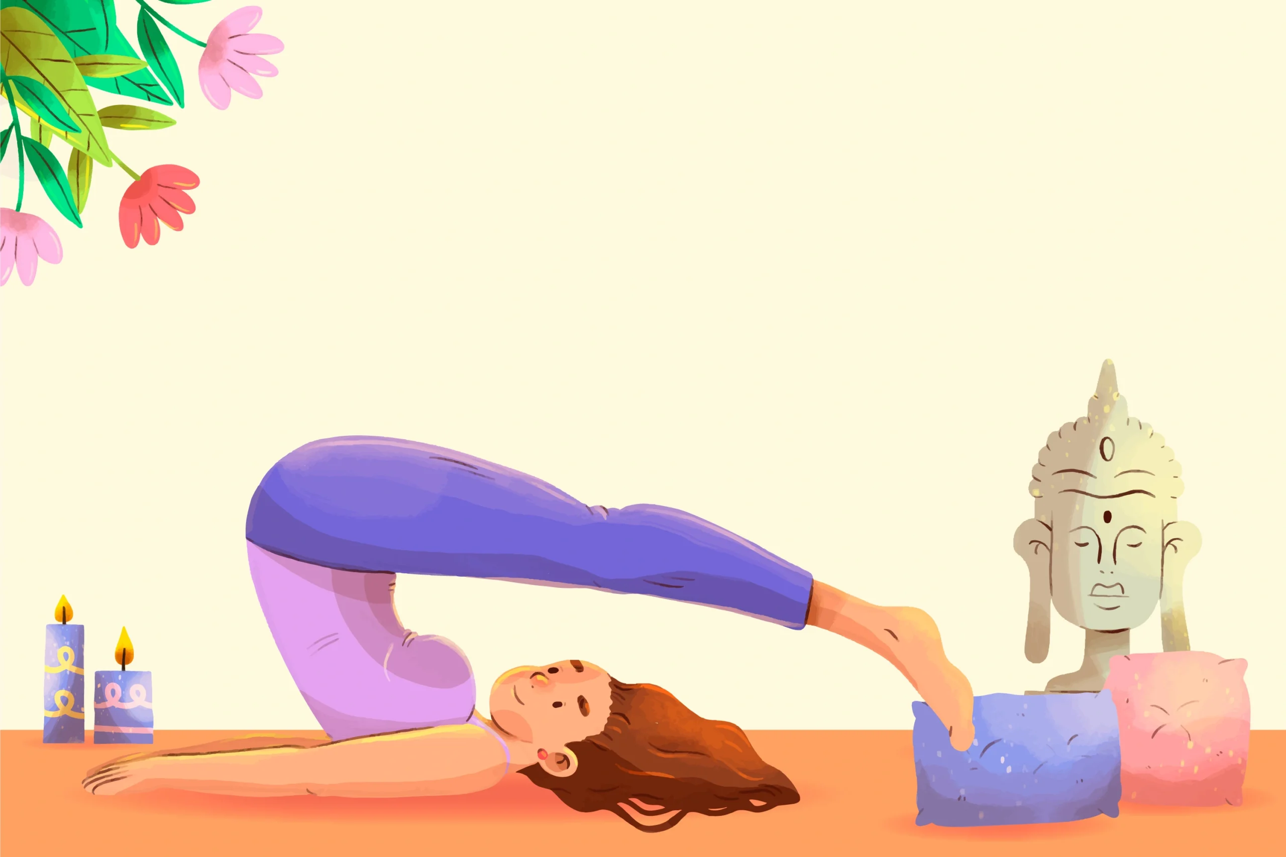 Pratique de Yin Yoga dans un espace calme